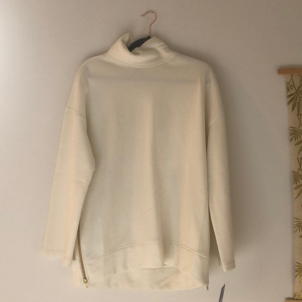 Cream Mock Neck Sweater